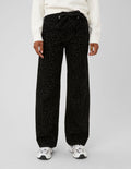 Pantalon imprimé coupe droite - 1