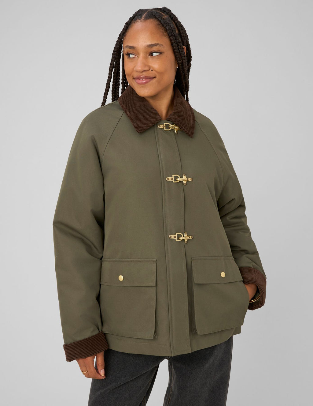 Veste avec col velours cotelé - 1