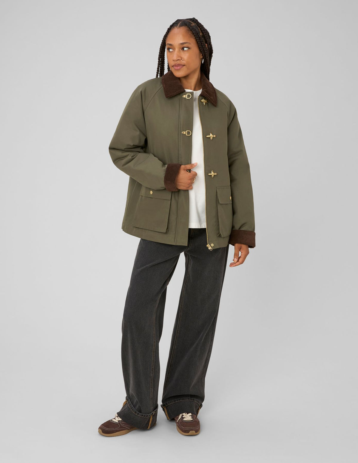 Veste avec col velours cotelé - 2