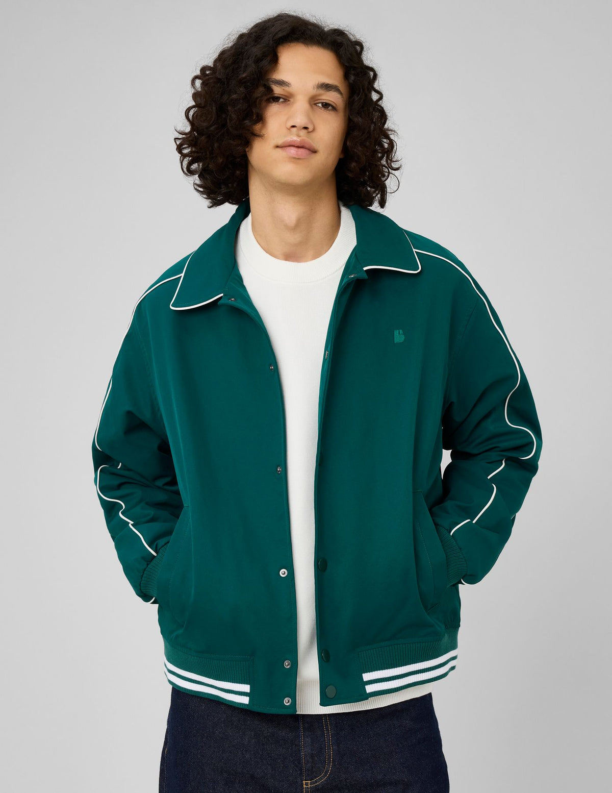 Blouson col chemise à pressions - 2
