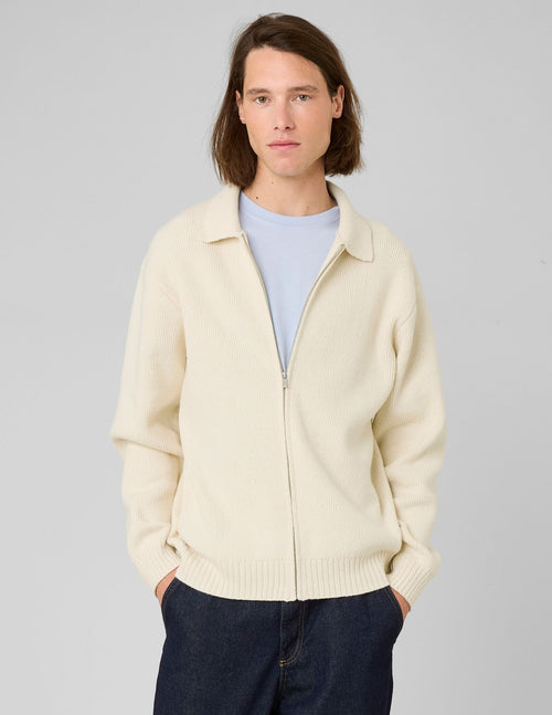 Cardigan zippé col polo - 1