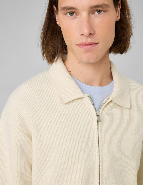 Cardigan zippé col polo - 2
