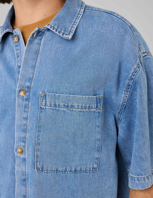 Chemise en jean manches courtes - 2