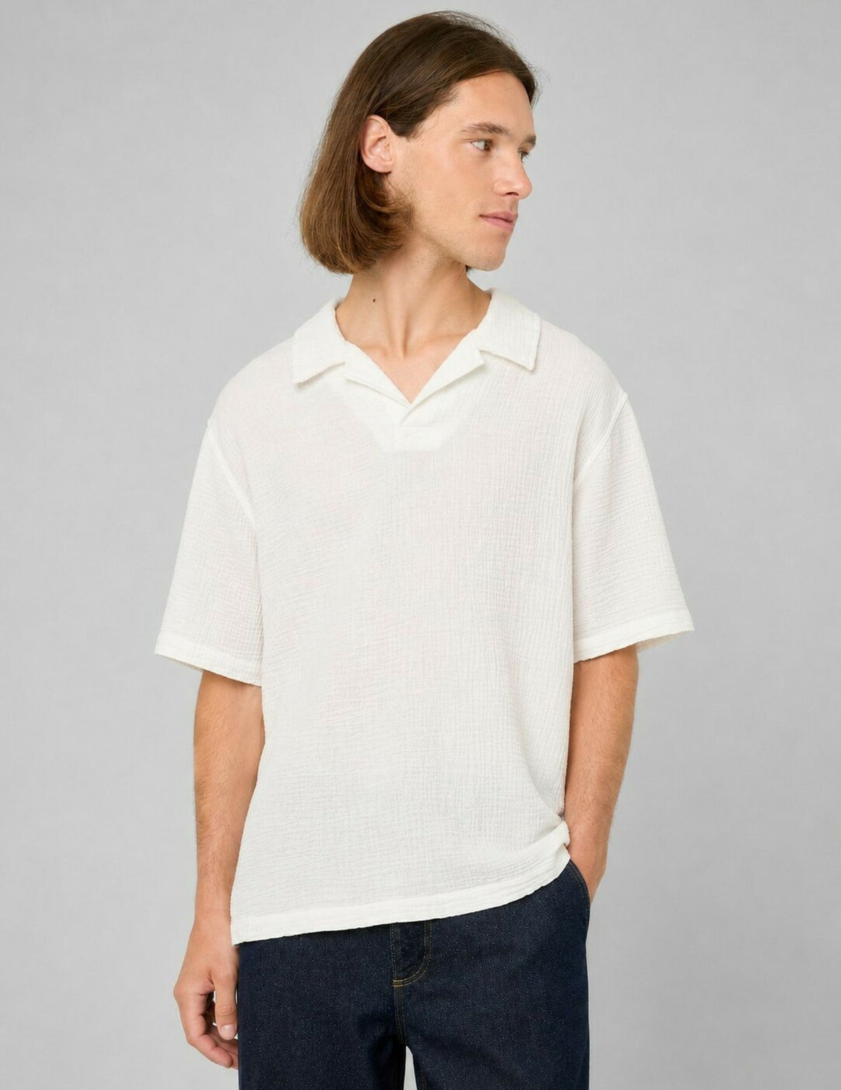 Polo gaze de coton - 1