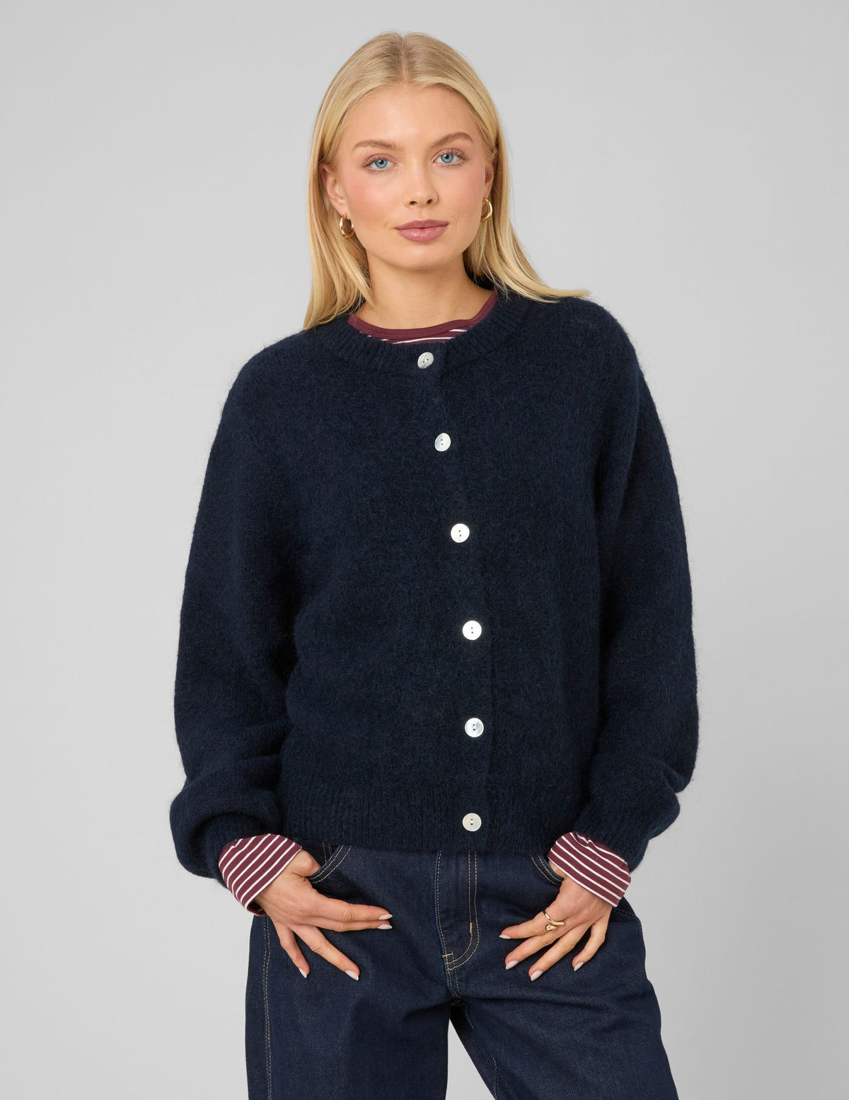 Gilet boutonné col rond - 1