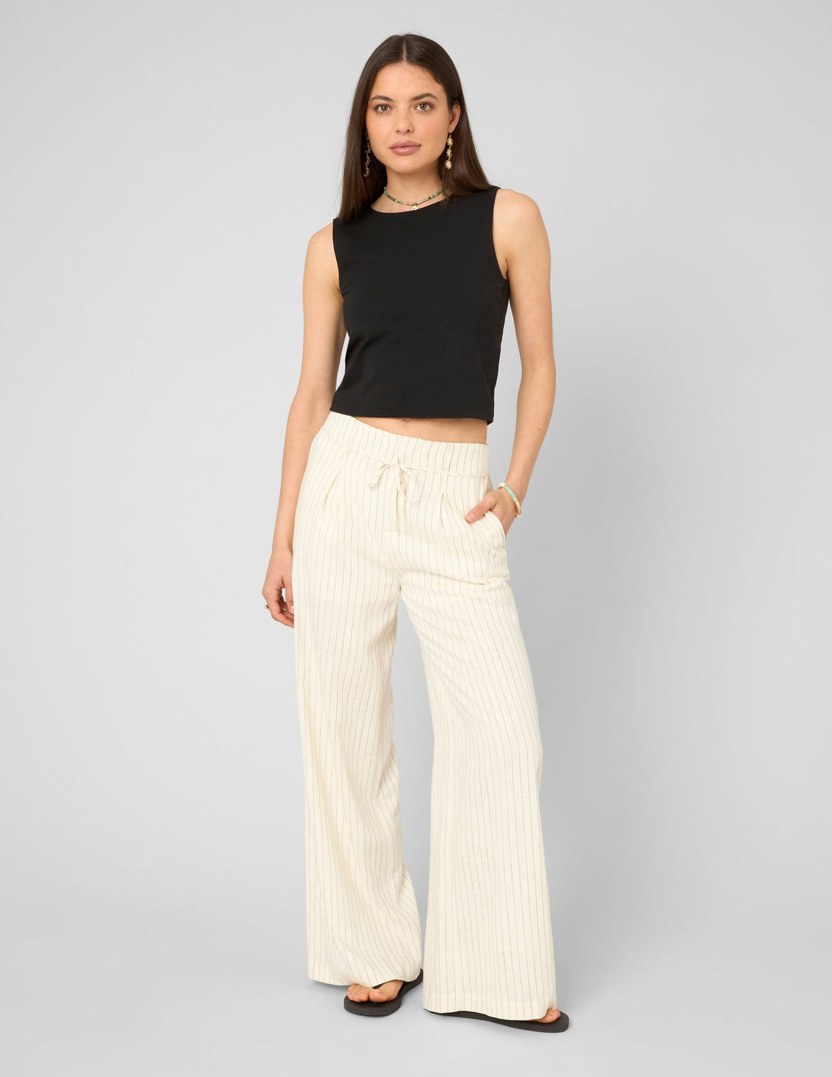 Pantalon à rayures - 1