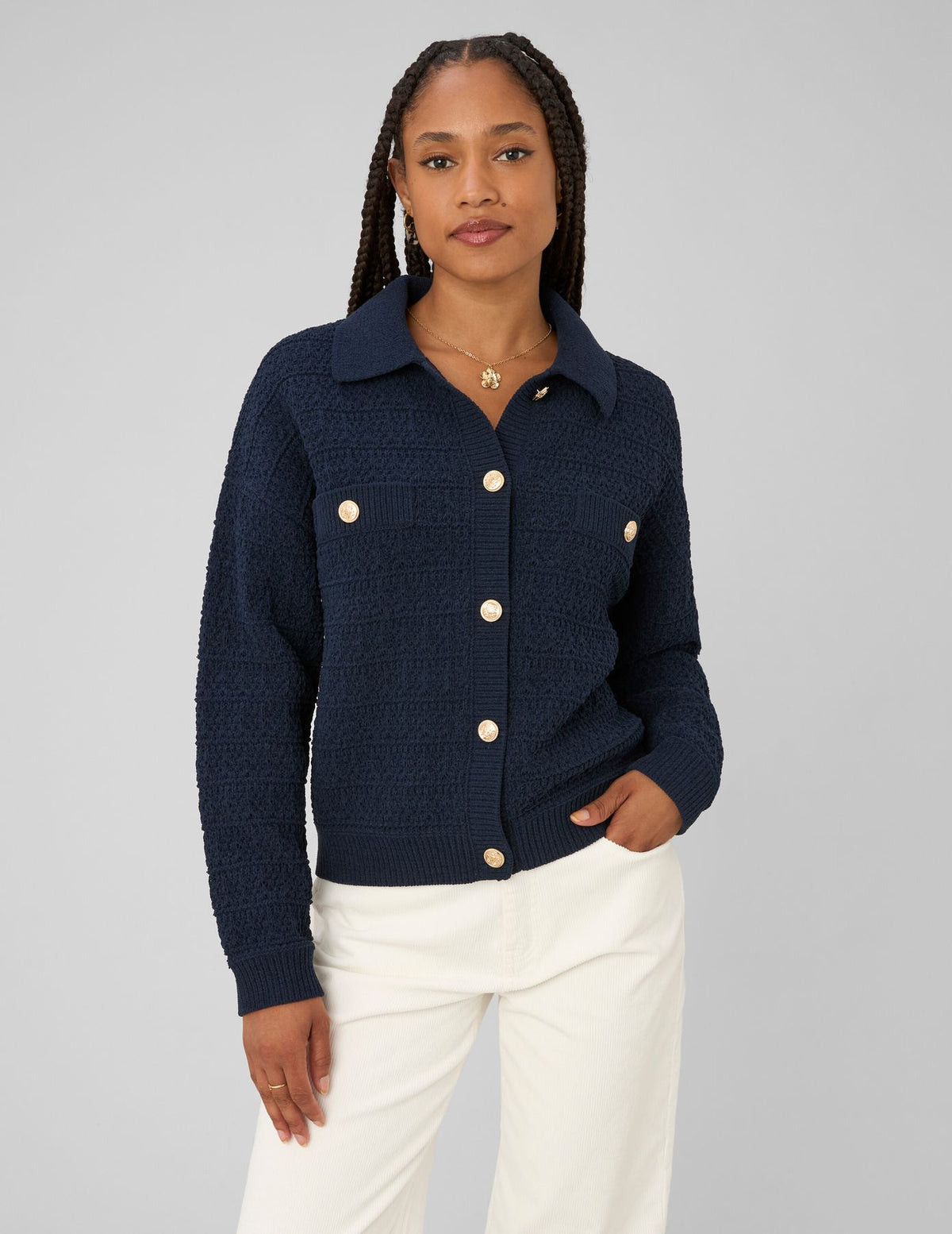 Gilet boutonné col polo - 1