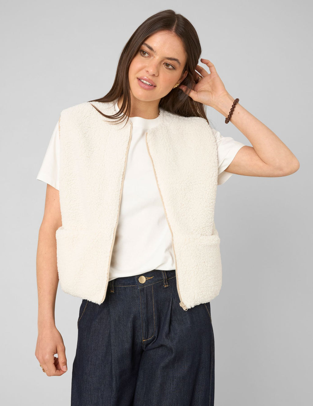 Gilet réversible sans manches sherpa - 2