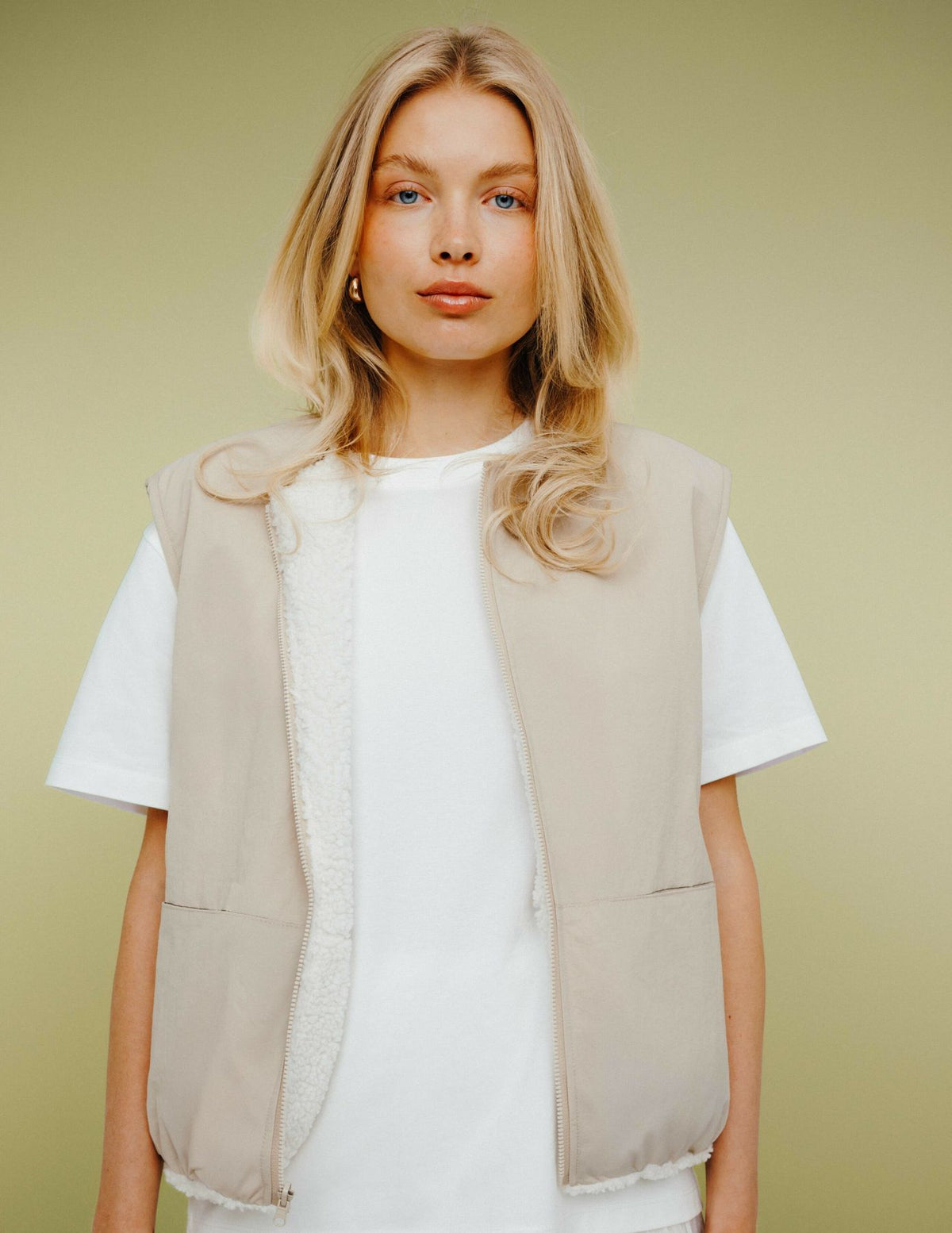 Gilet réversible sans manches sherpa - 1