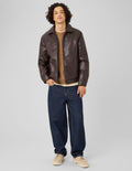 Blouson zippé tissu enduit - 1