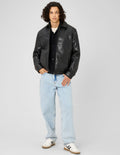 Blouson zippé tissu enduit - 1