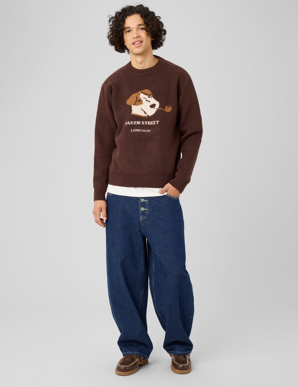 Pull col rond jacquard - 1