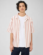Chemise manches courtes rayée en maille - 1