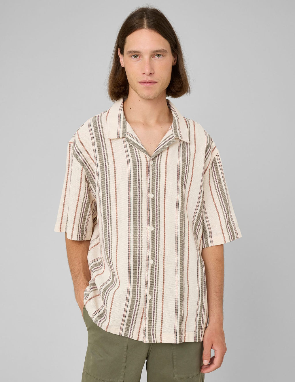 Chemise manches courtes rayée - 1