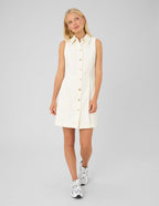 Robe sans manches boutonnée - 1