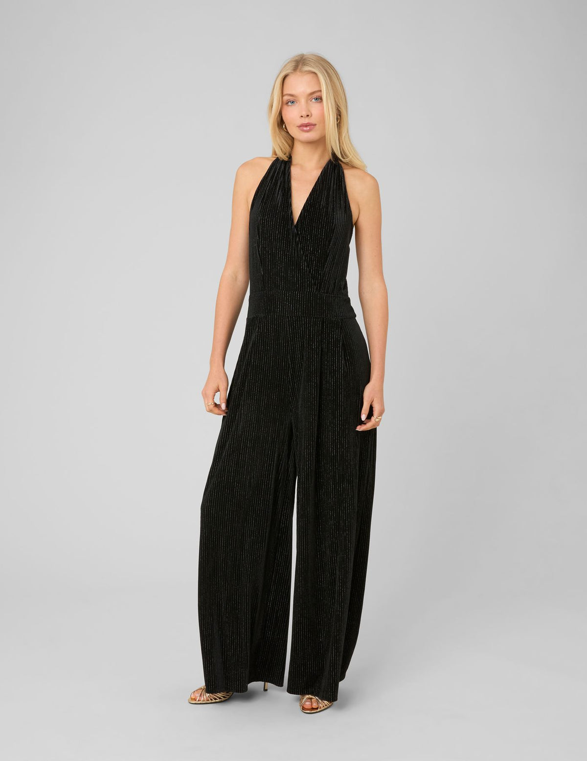 Combinaison pantalon en maille brillante - 1