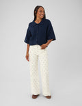 Pantalon imprimé coupe droite - 1