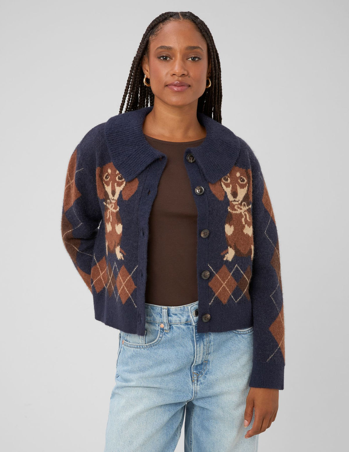 Cardigan jacquard boutonné - 2