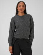 Pull col rond pailleté - 1