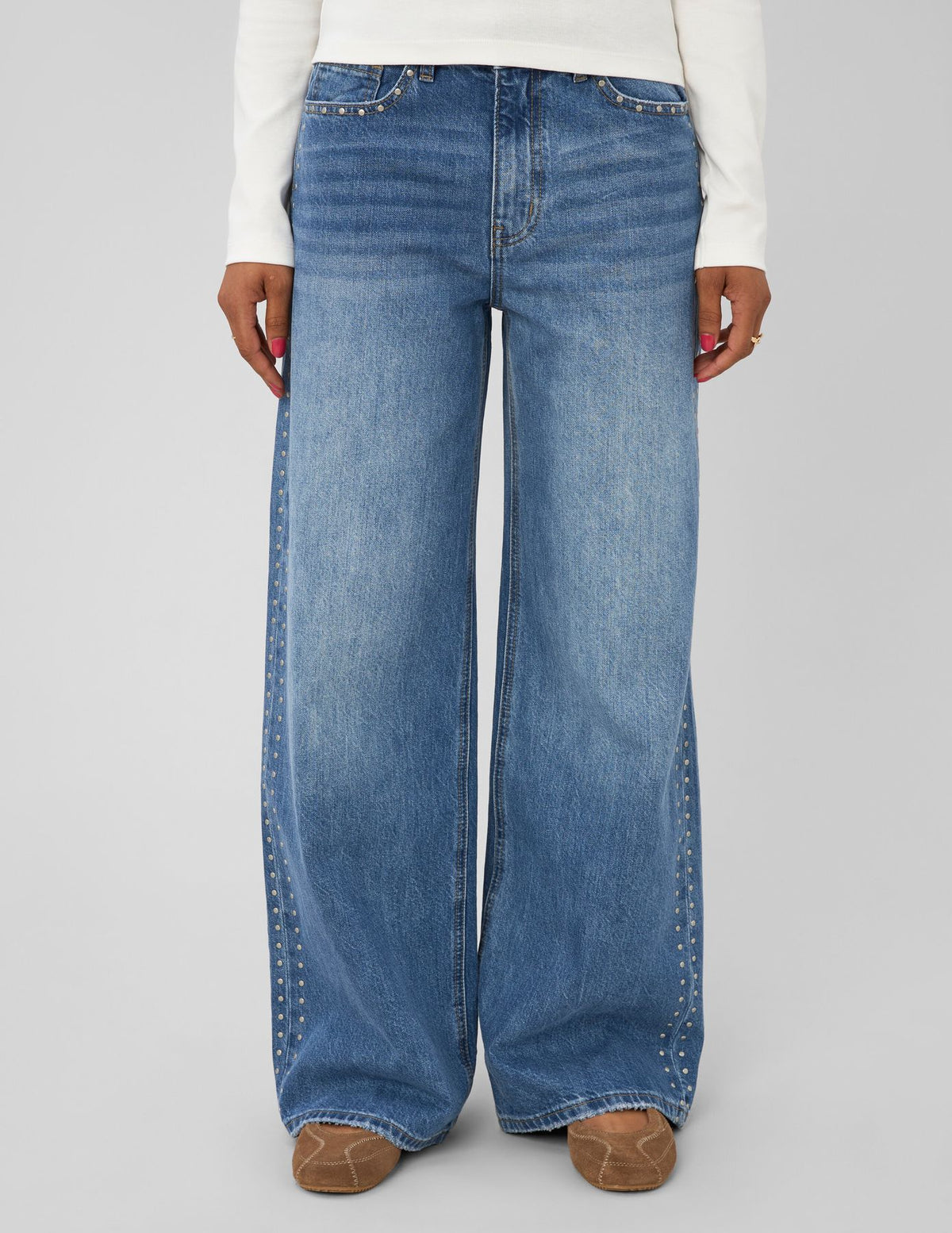 Jean wide leg avec studs - 2