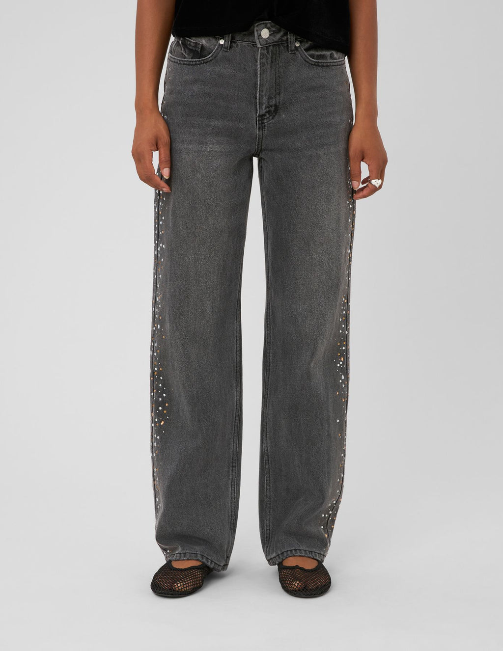 Jean droit strass - 2