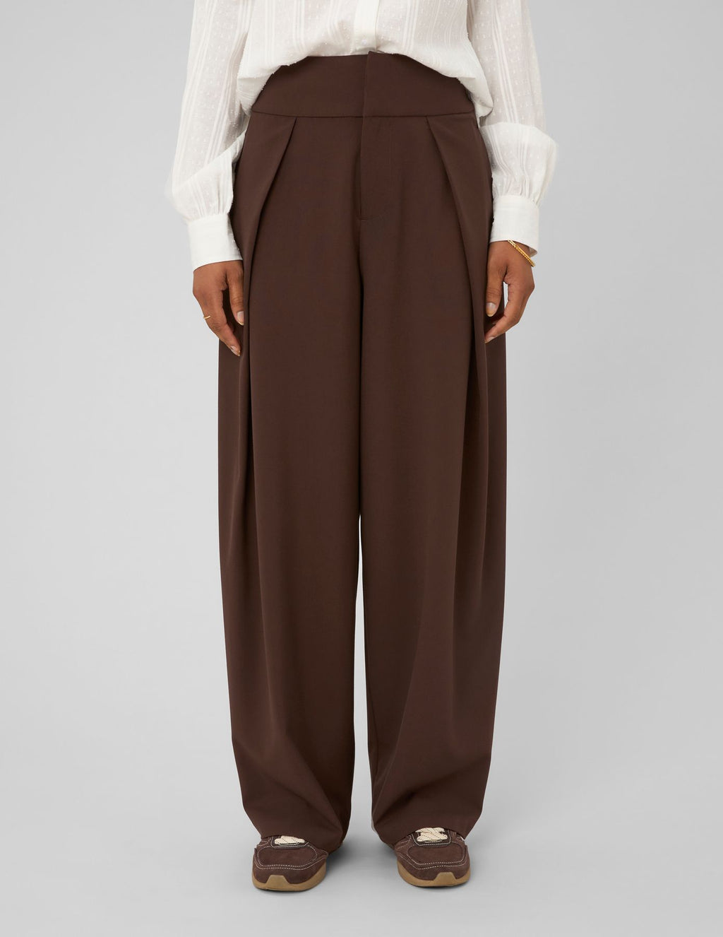 Pantalon ample plissé - 1