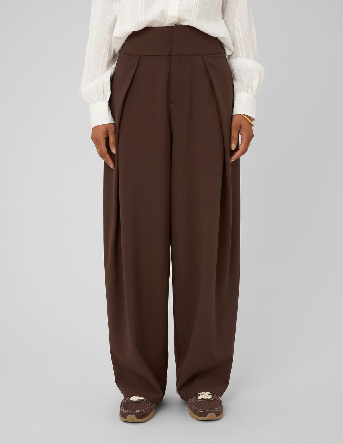 Pantalon ample plissé - 1