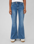 Jean flare taille haute - 1