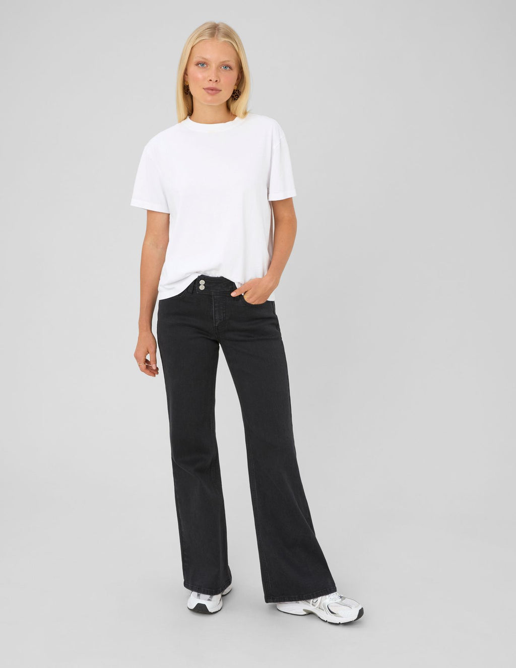 Jean flare taille haute - 1