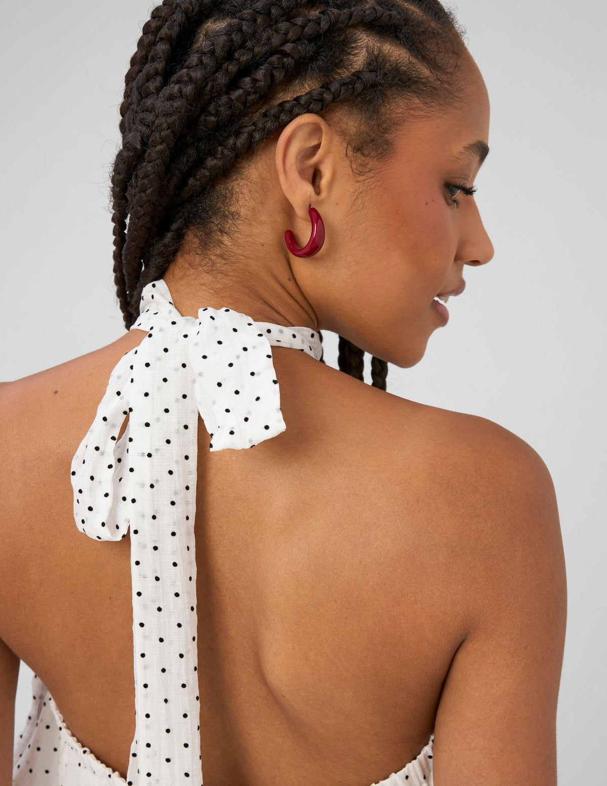Robe courte imprimée pois - 2