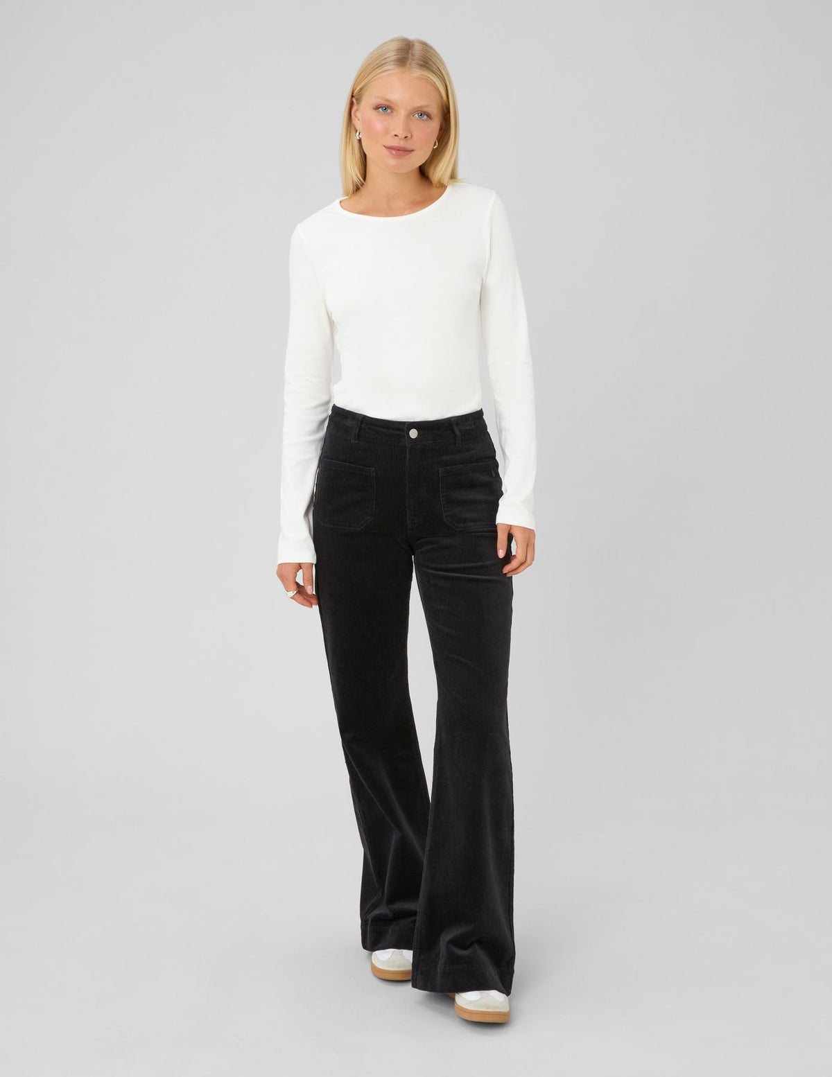 Pantalon flare velours - 1