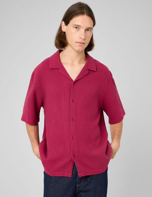 Chemise manches courtes gaze de coton - 1