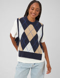 Pull sans manches jacquard - 1