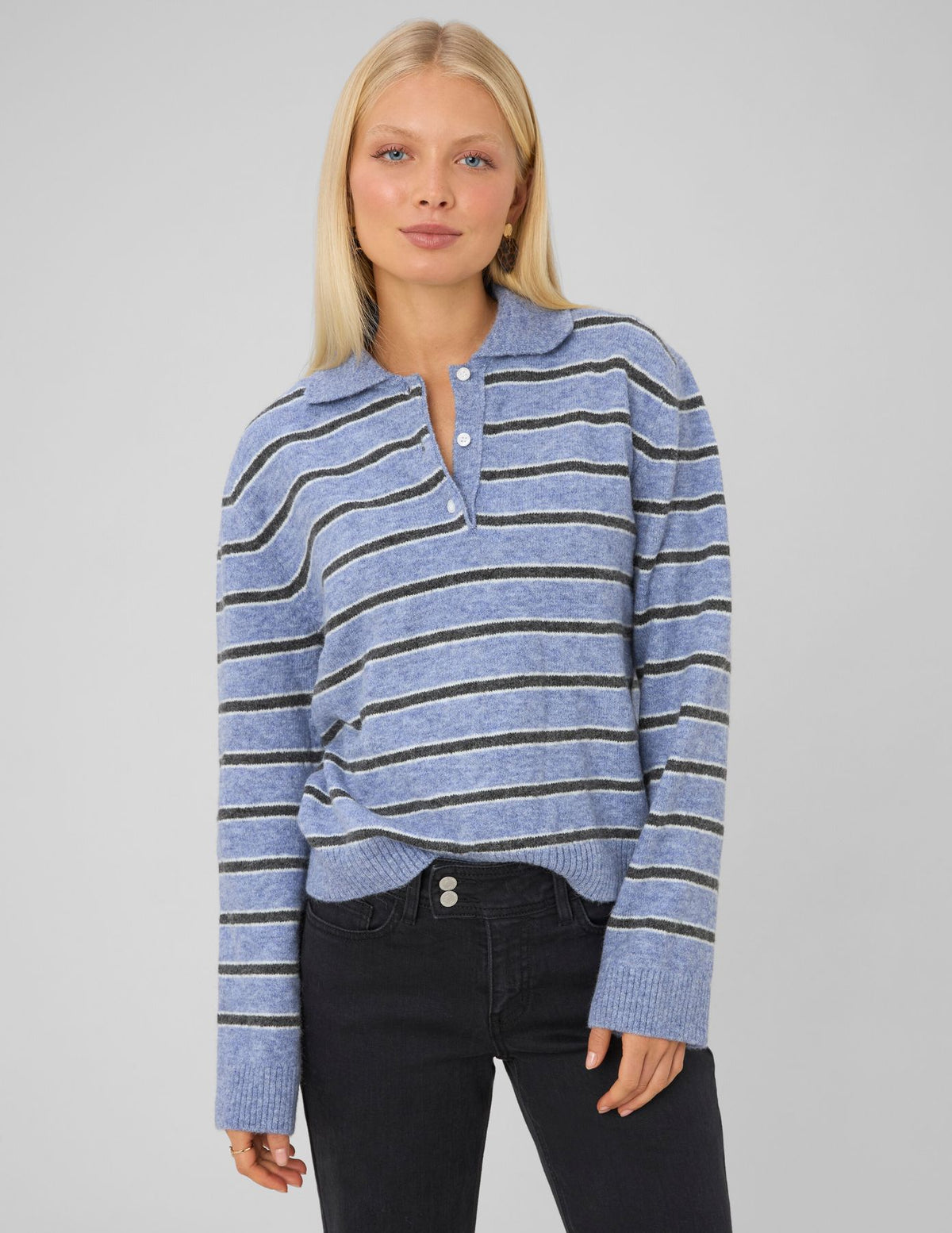 Pull polo rayé - 1