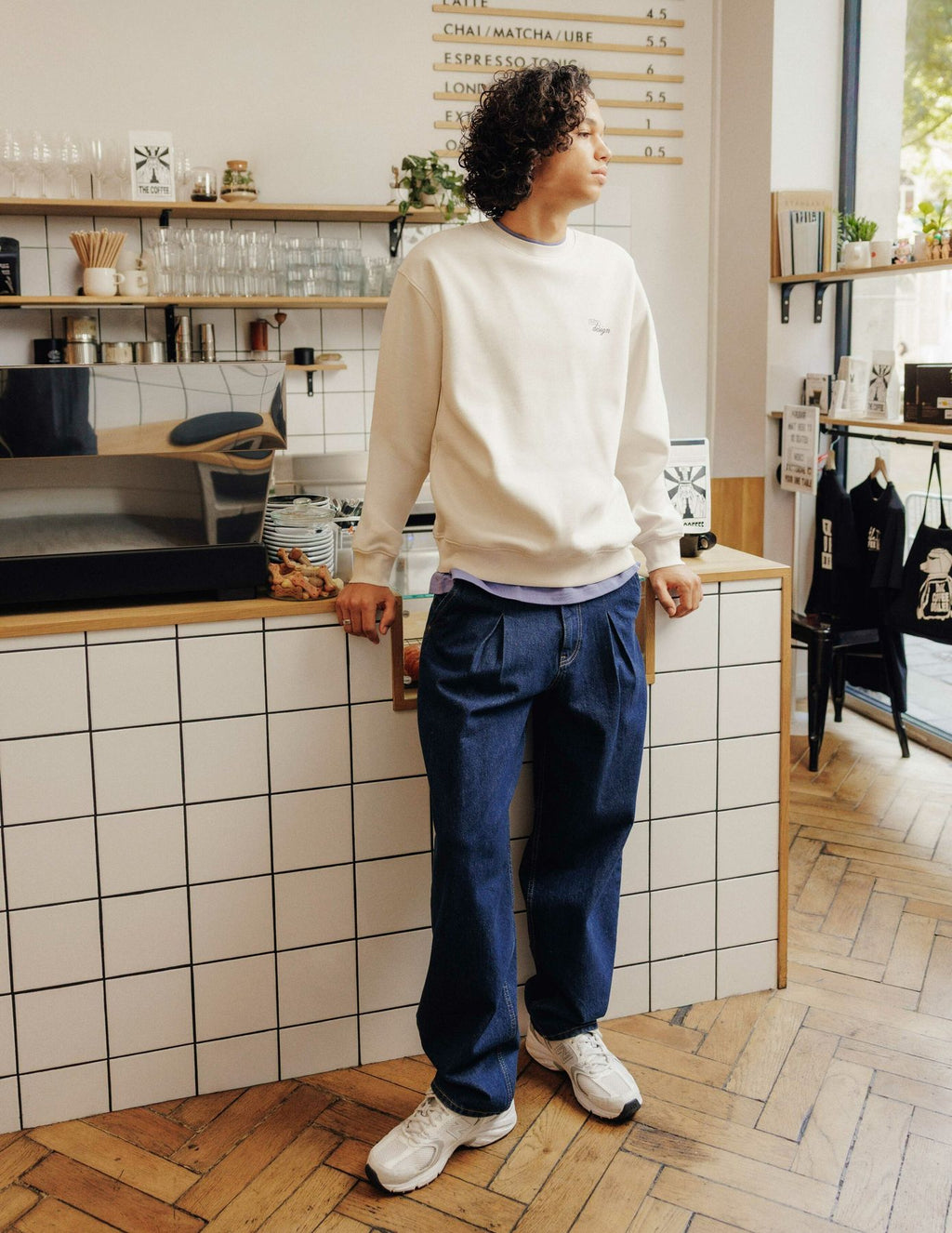 Loose jean ample à plis - 1