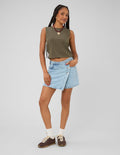 Jupe short en jean - 1