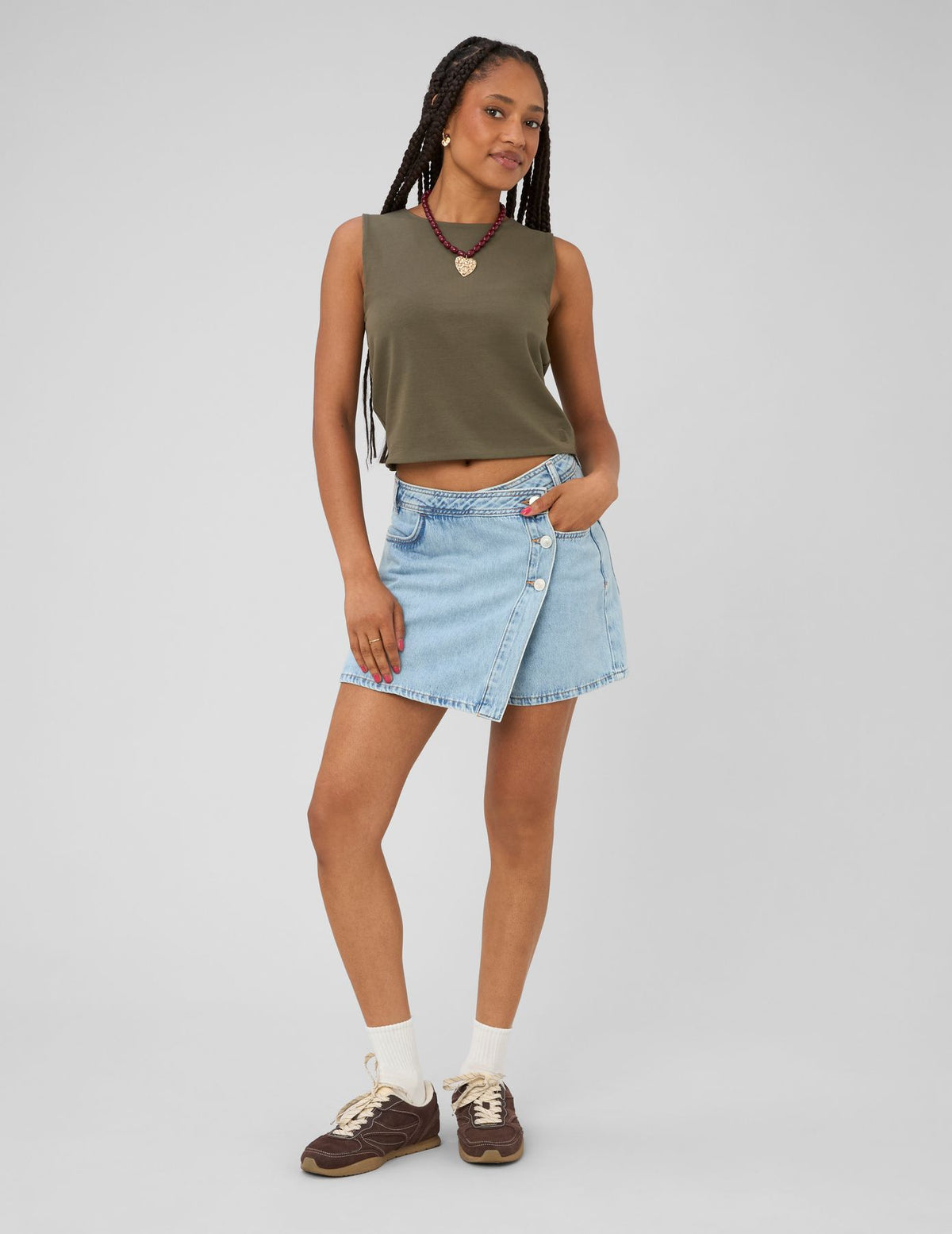 Jupe short en jean - 1