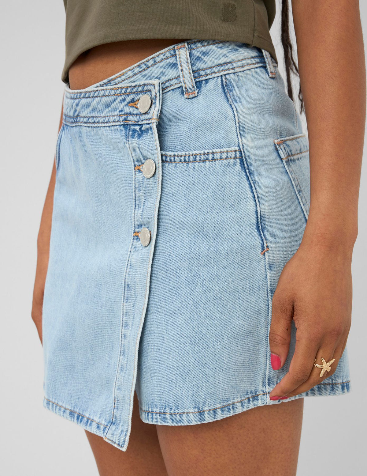 Jupe short en jean - 2