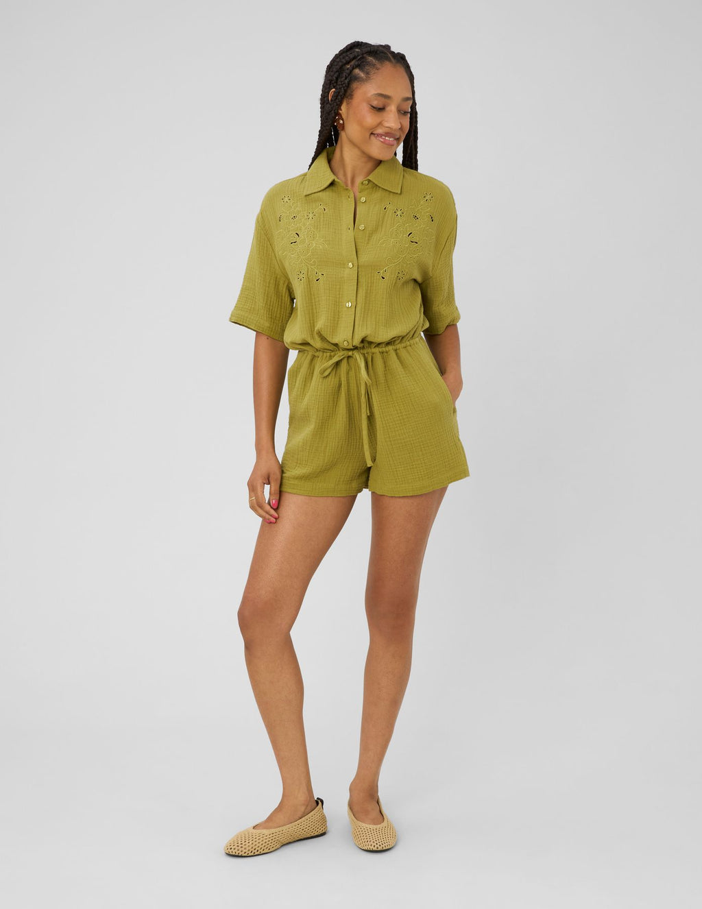 Combishort brorderie anglaise - 1
